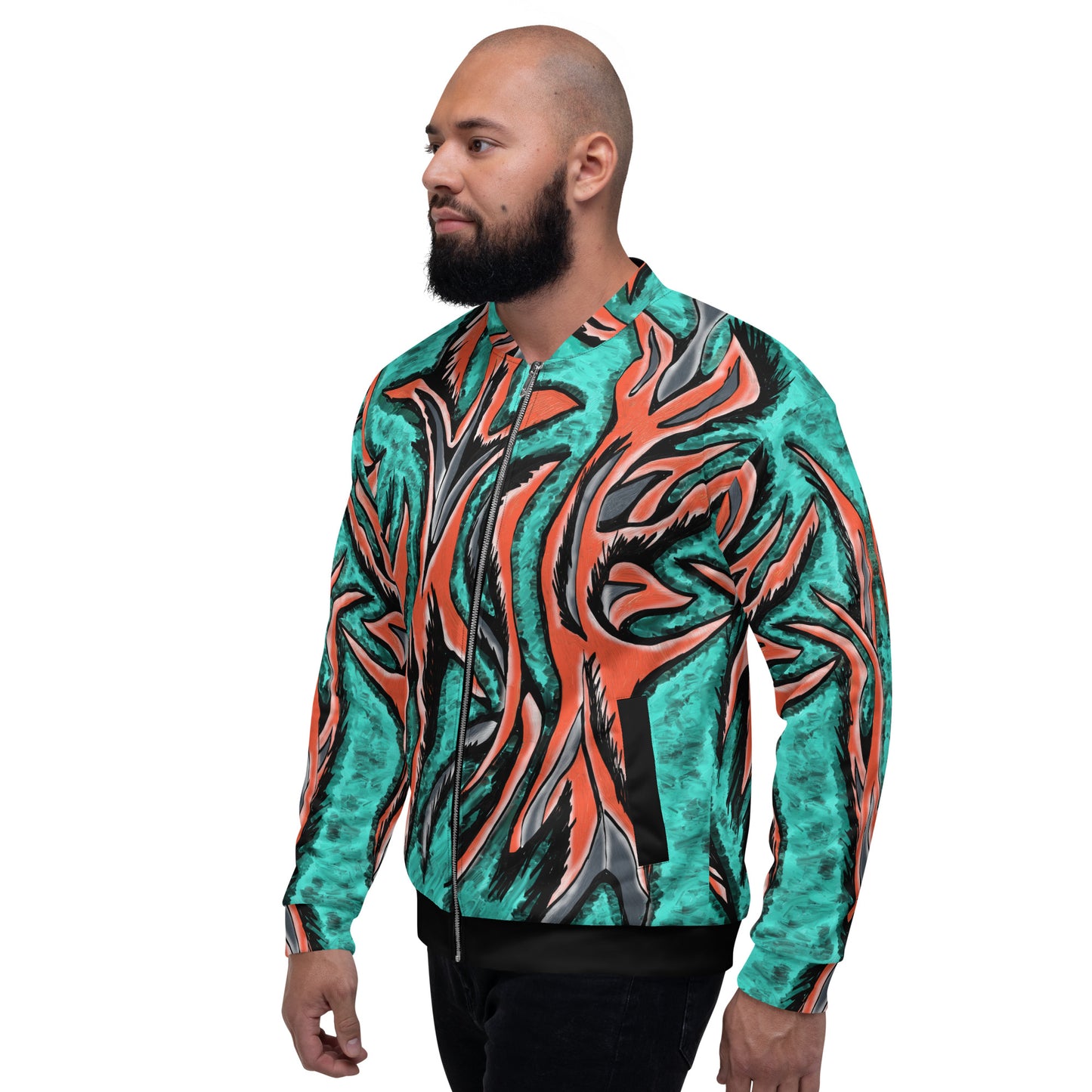 Teal Python Men's Bomber Jacket