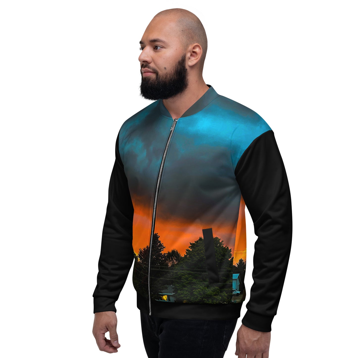 Blue Sunset Men's Bomber Jacket