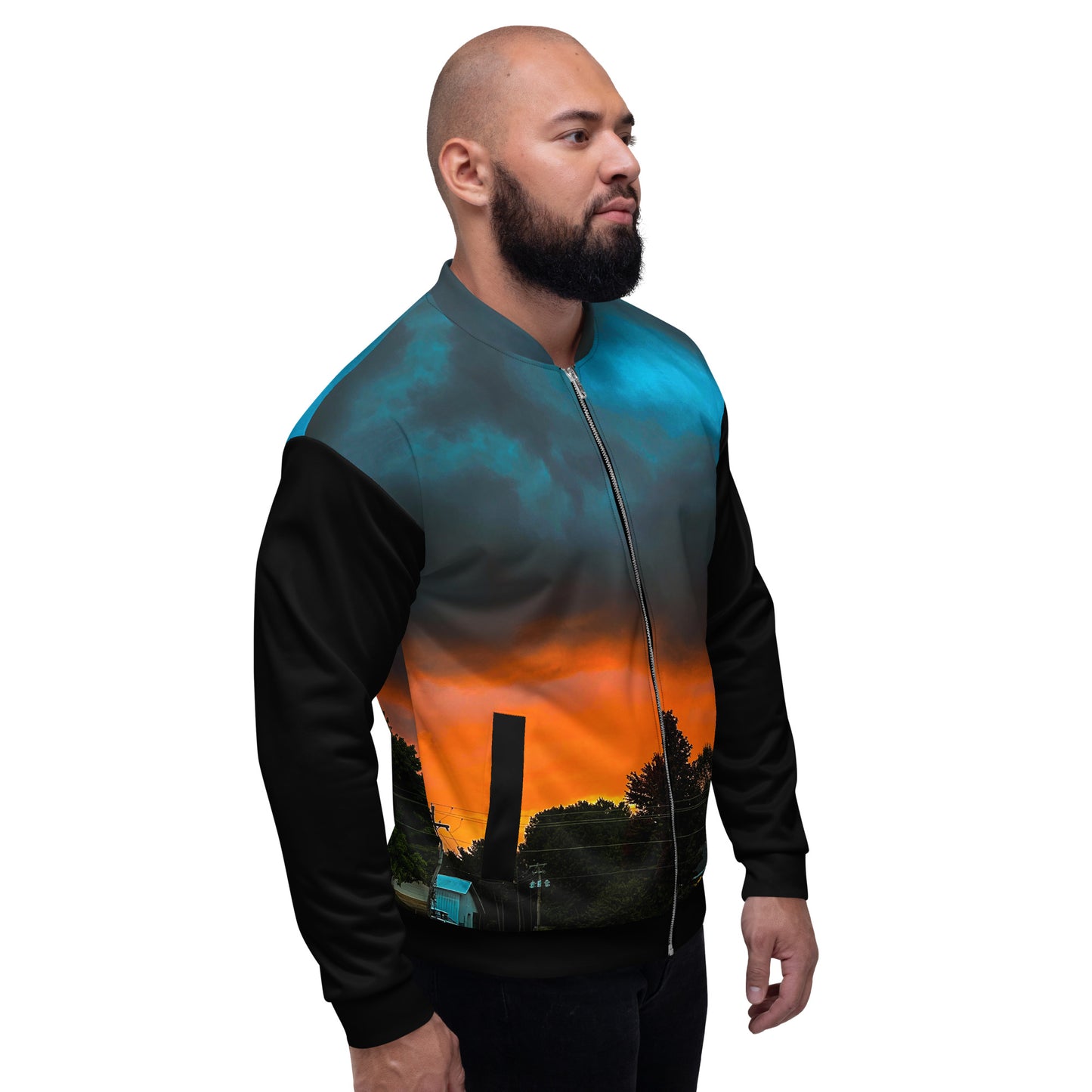 Blue Sunset Men's Bomber Jacket