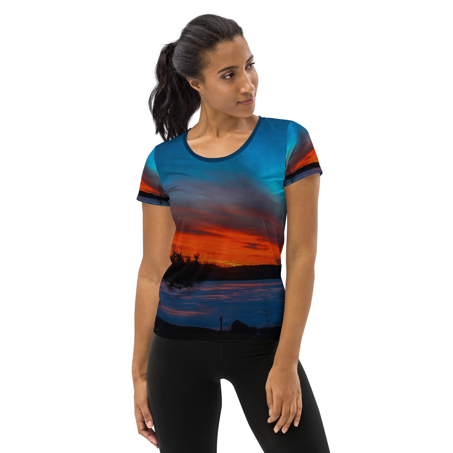 Winter Last Light Women's Athletic T-shirt