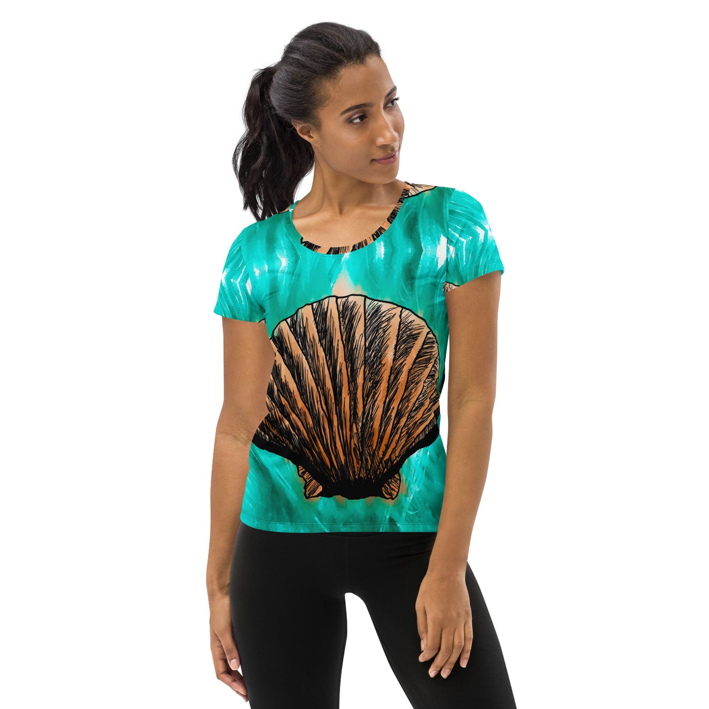 Melt Seashell Women's Athletic T-shirt