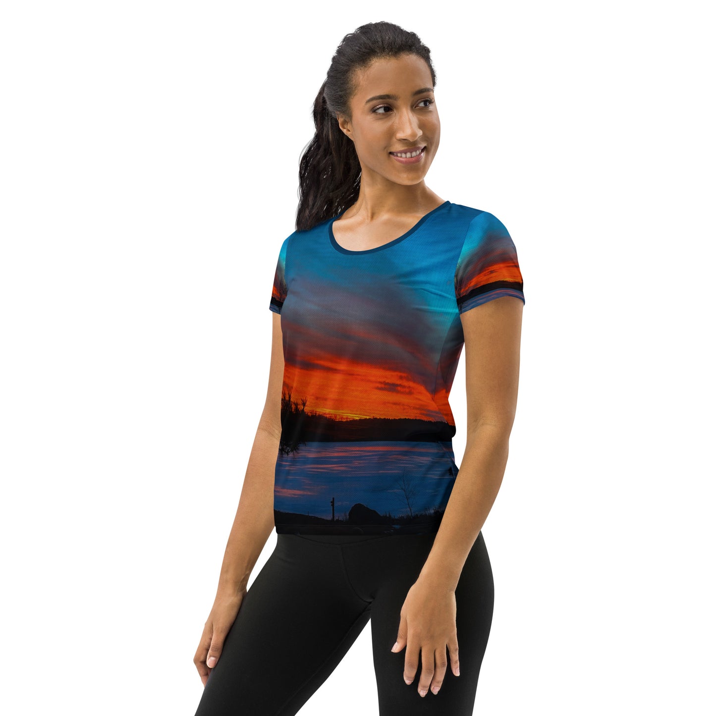 Winter Last Light Women's Athletic T-shirt