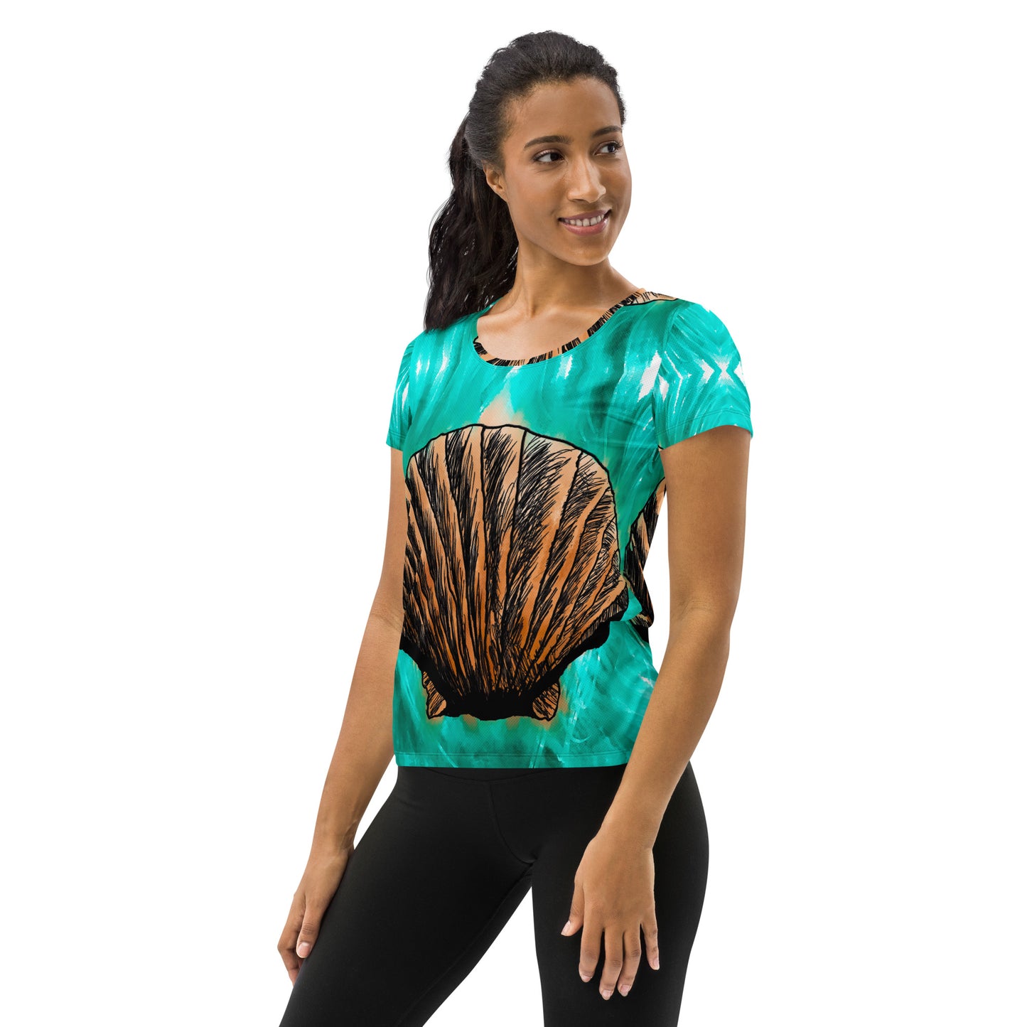 Melt Seashell Women's Athletic T-shirt