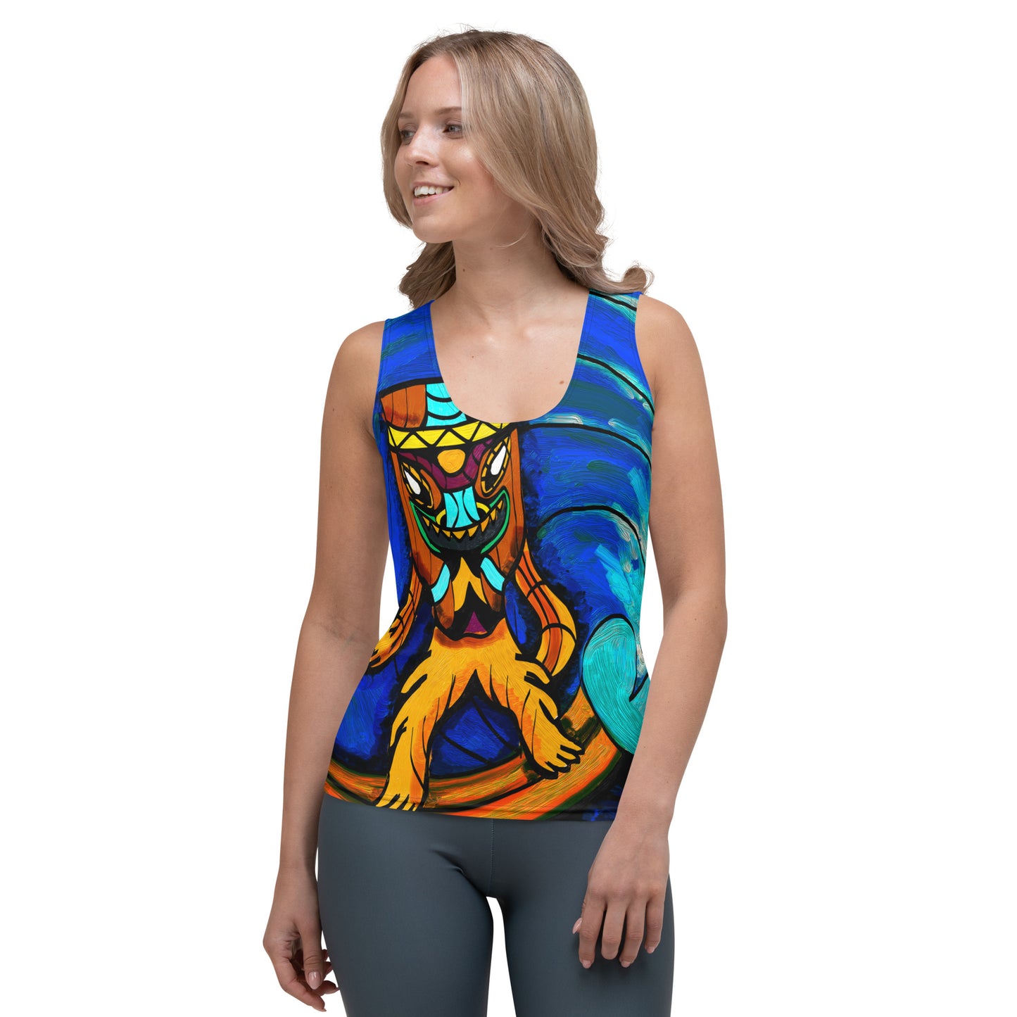 Surfing Tiki Women's Tank Top