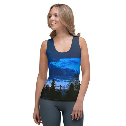 Deep Cyan Sky Women's Tank Top