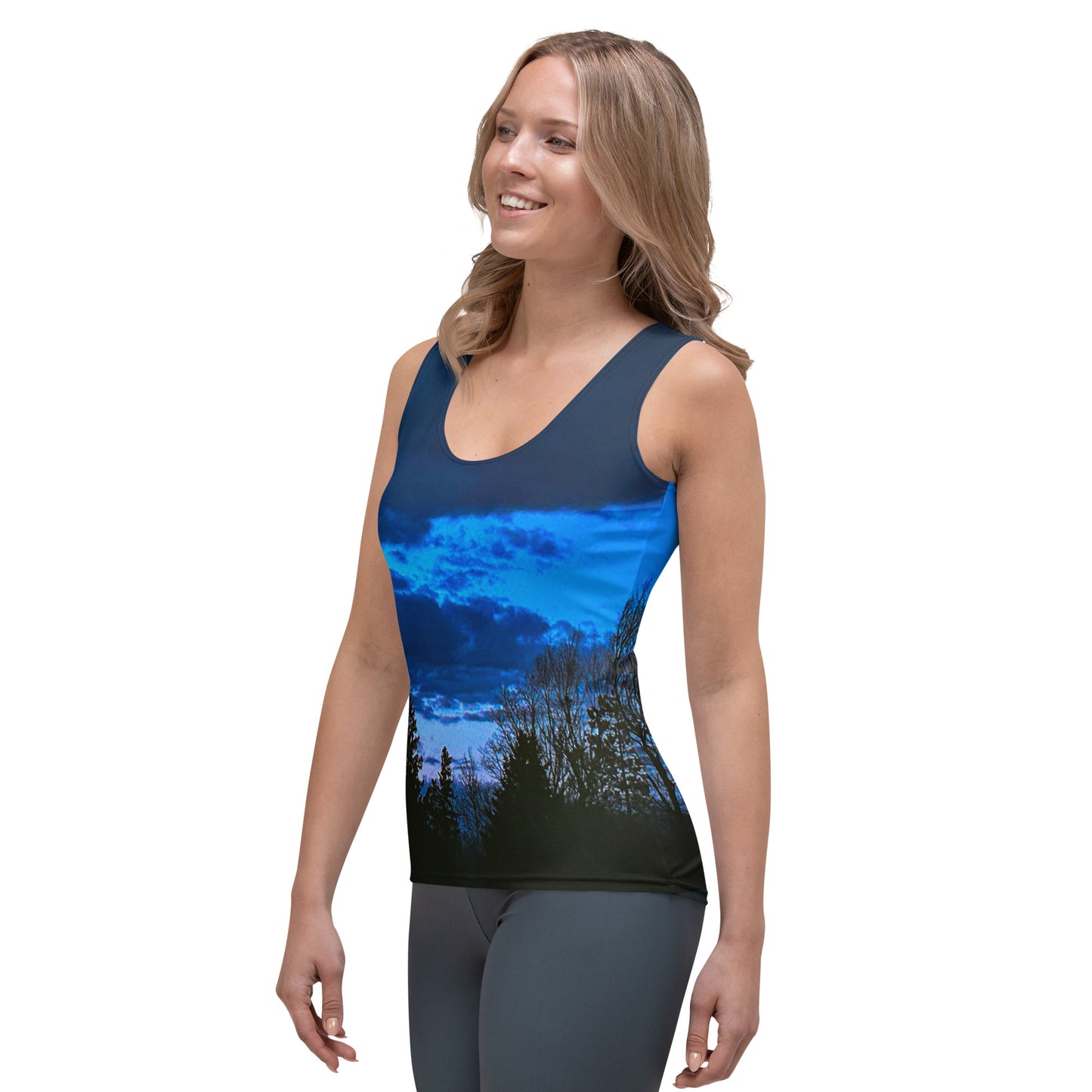 Deep Cyan Sky Women's Tank Top