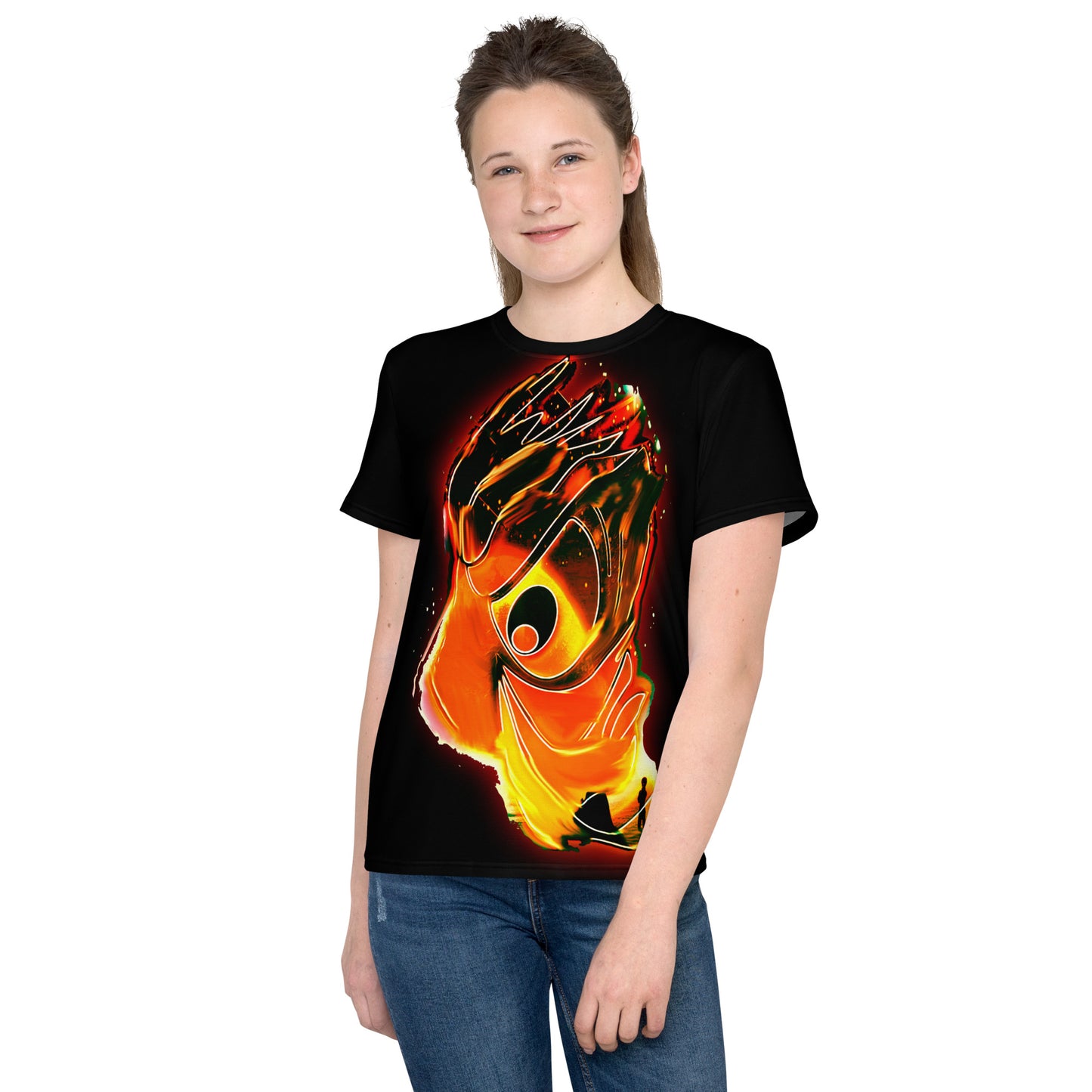 Ghost Pheonix Teens Neck t-shirt