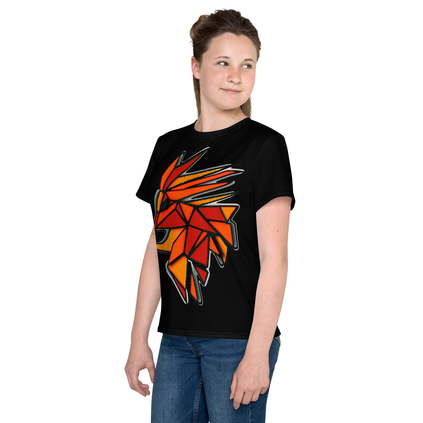 Geo Pheonix Teens Neck t-shirt