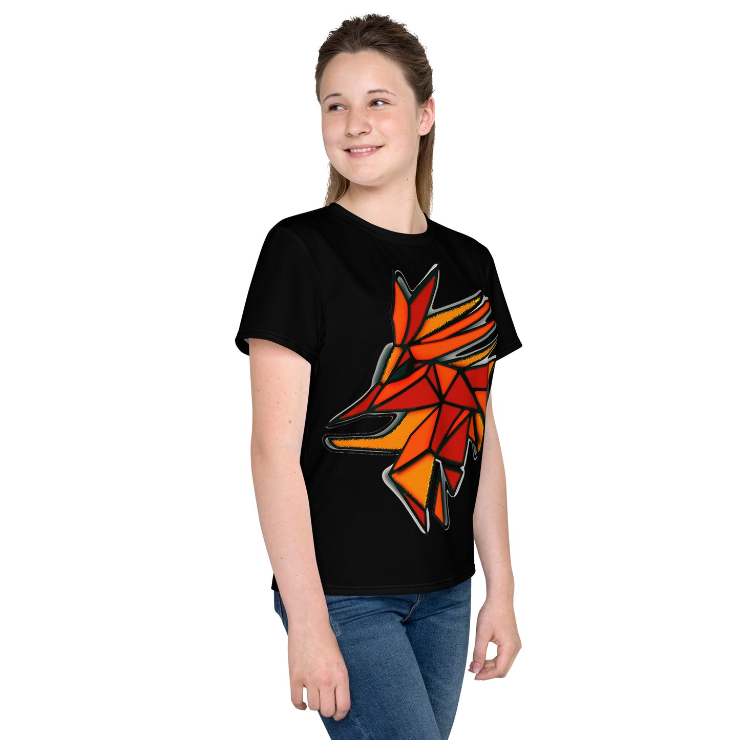 Geo Pheonix Teens Neck t-shirt