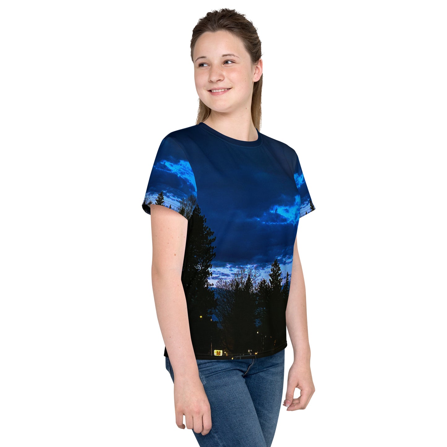 Deep Cyan Sky Teens t-shirt