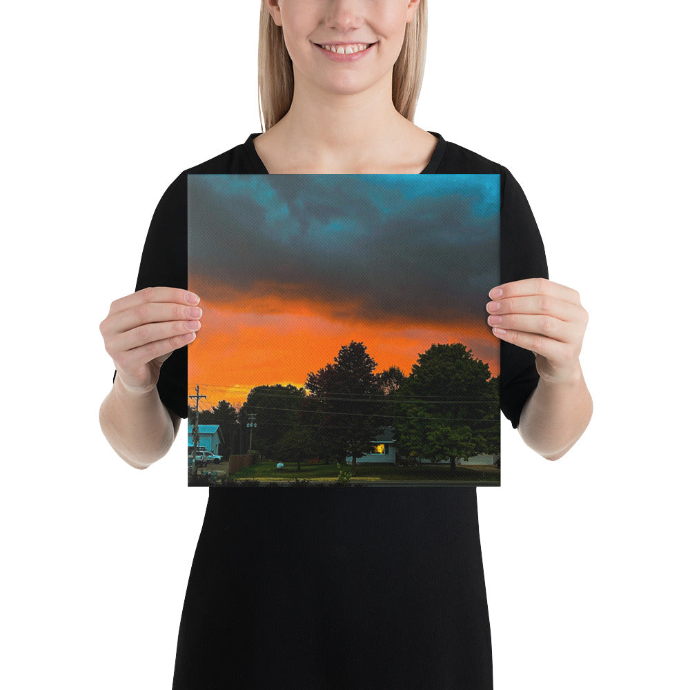 Blue Sky Sunset Canvas