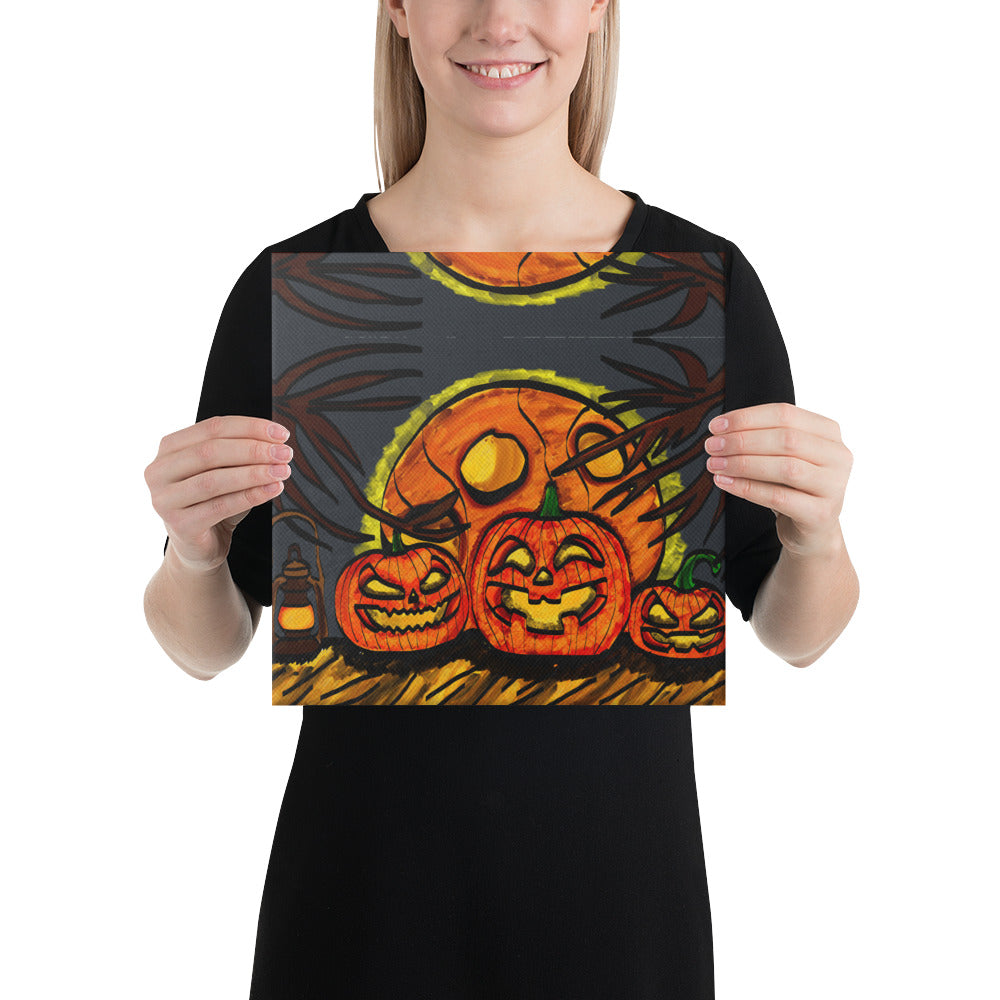 MoonLight Pumpkins Canvas