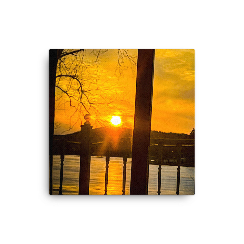 Icey Sunset Canvas Print