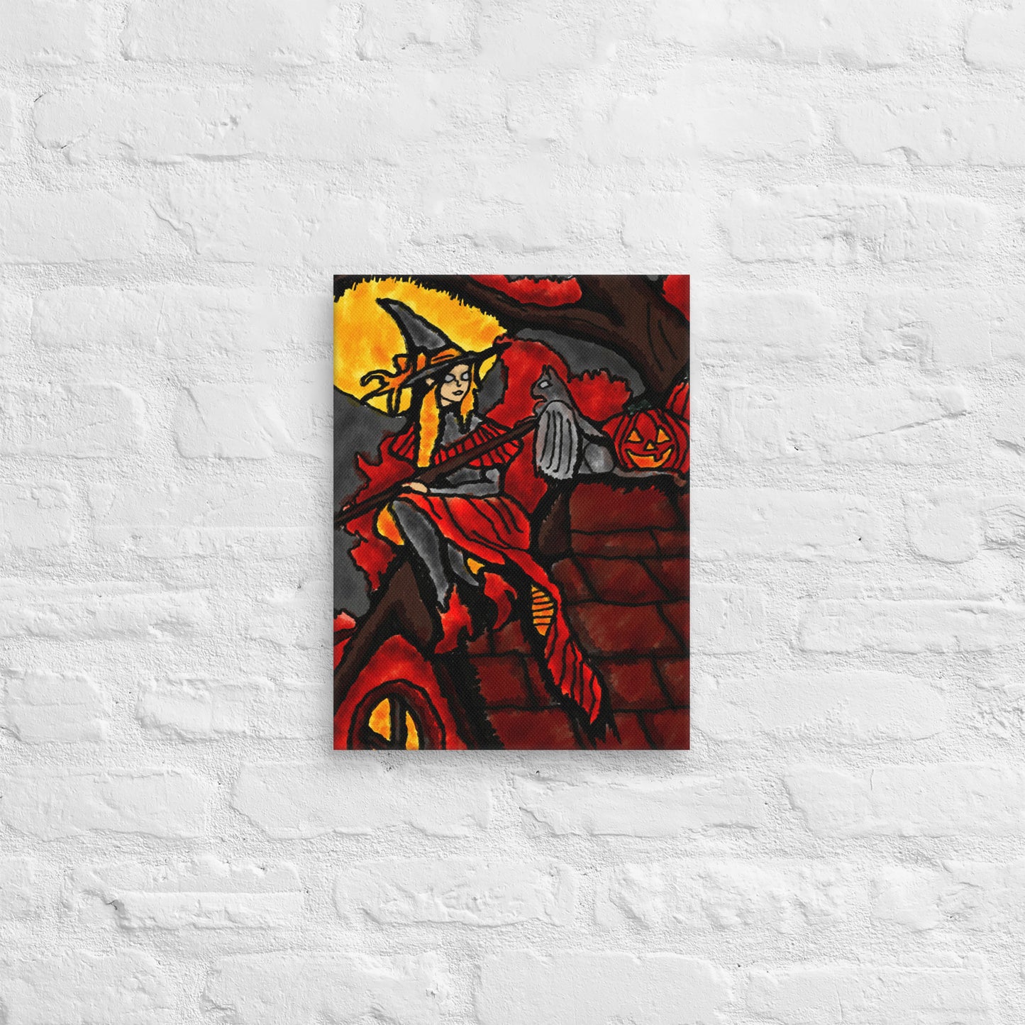 Moonlit Witch's Watch Canvas