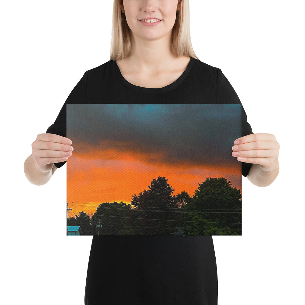 Blue Sky Sunset Canvas