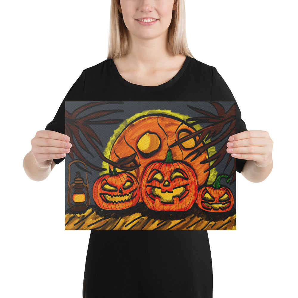 MoonLight Pumpkins Canvas