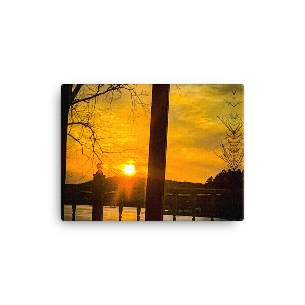 Icey Sunset Canvas Print