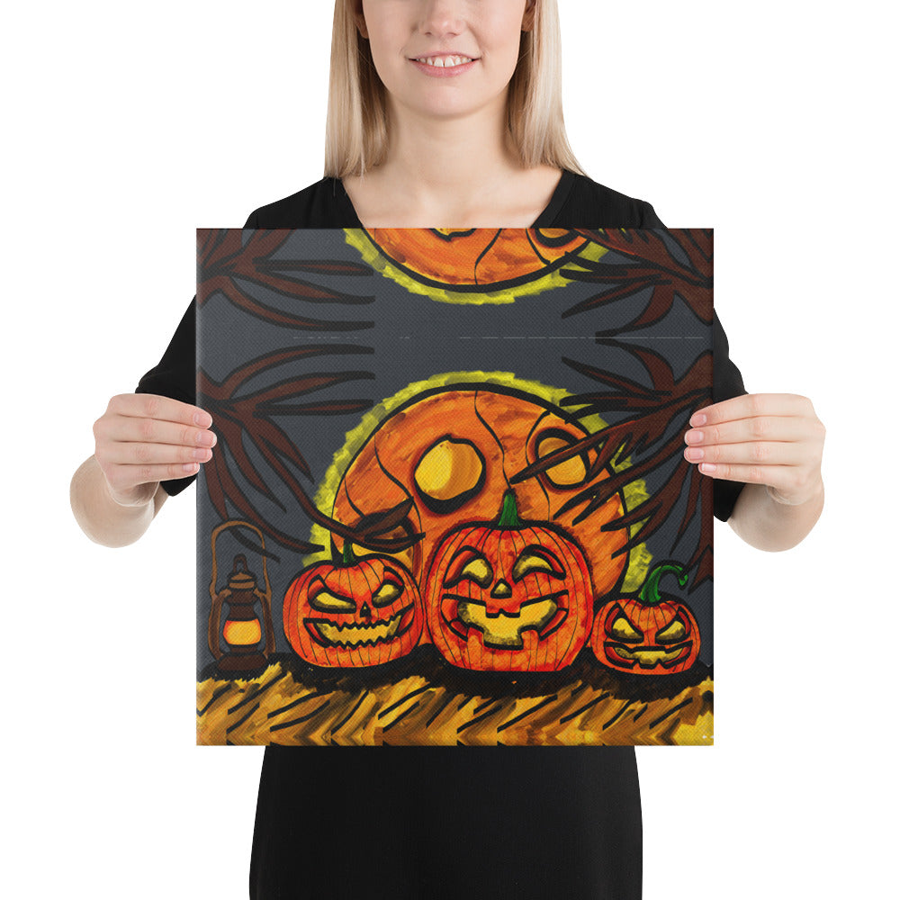 MoonLight Pumpkins Canvas