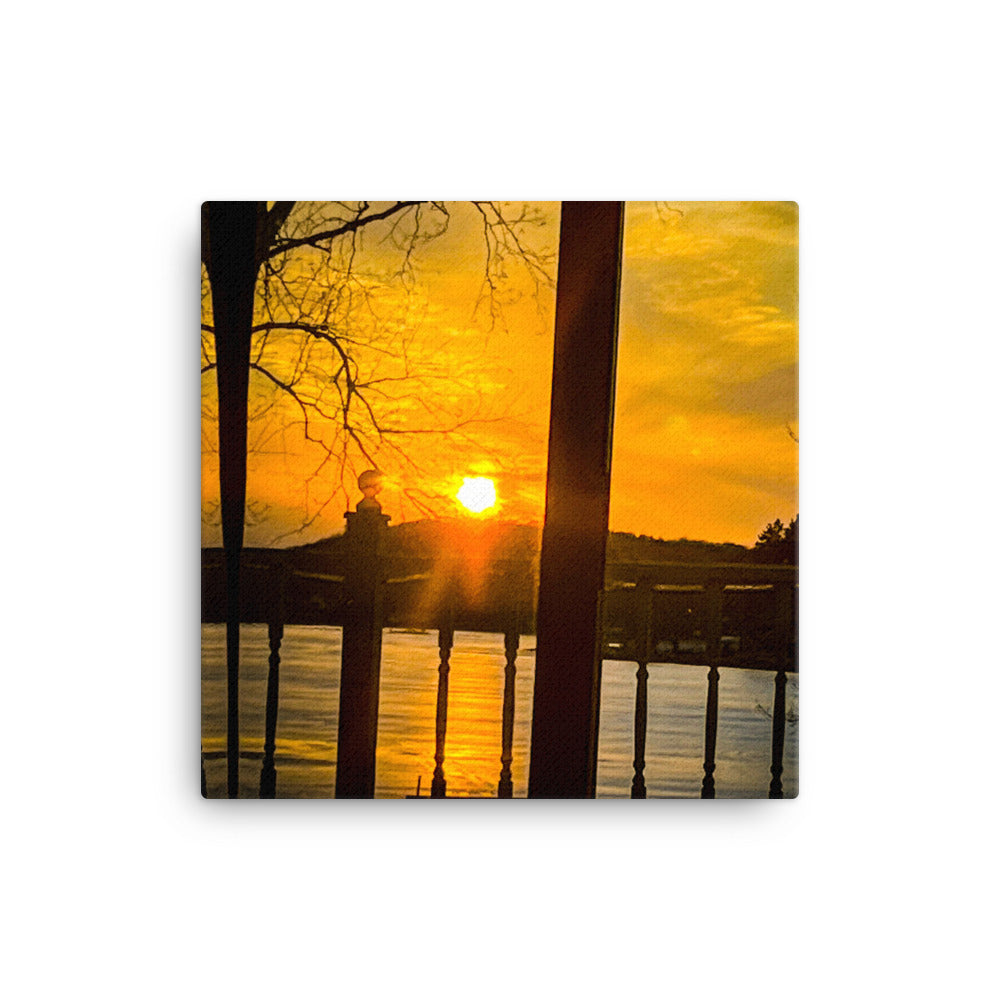 Icey Sunset Canvas Print