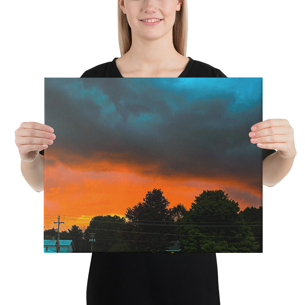 Blue Sky Sunset Canvas