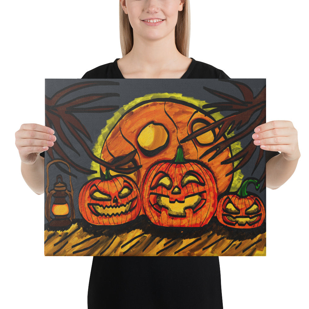 MoonLight Pumpkins Canvas