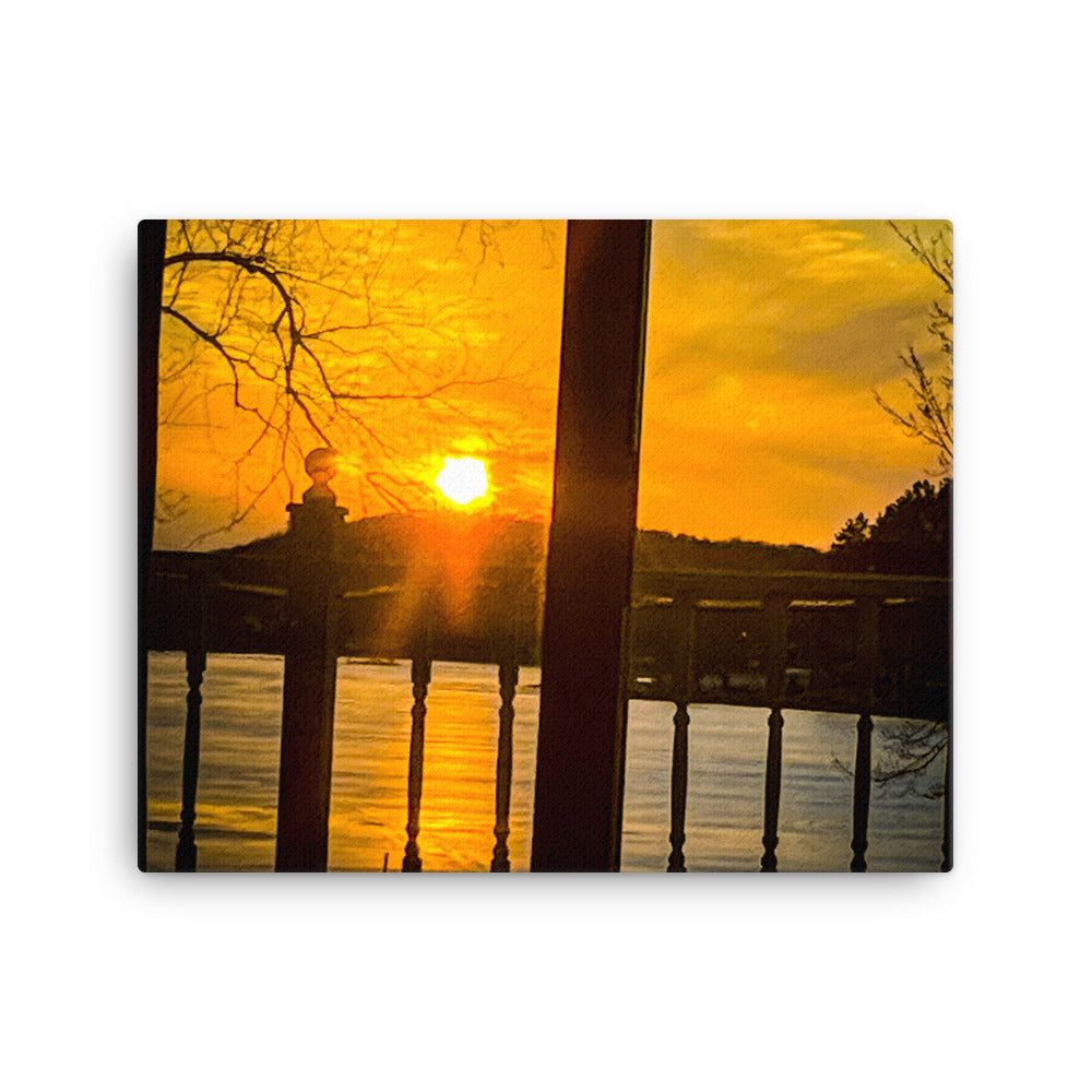 Icey Sunset Canvas Print