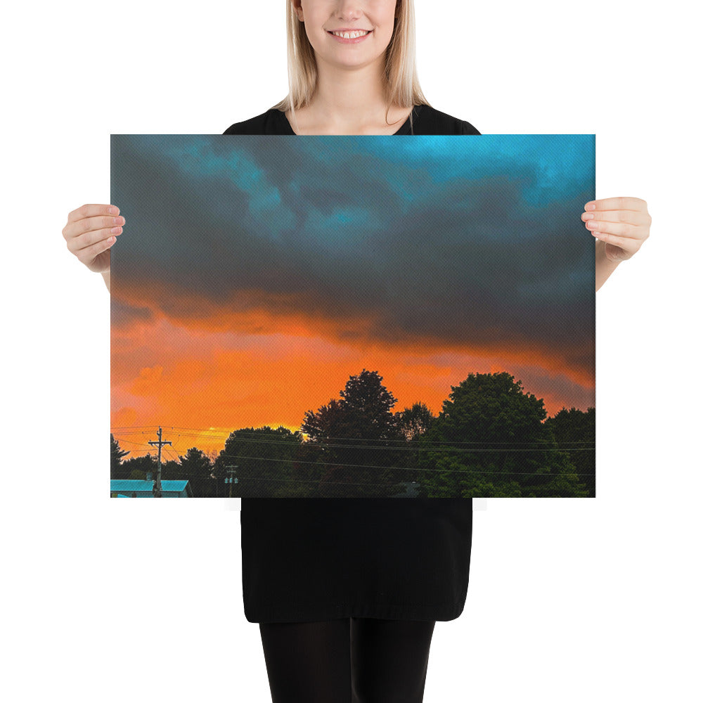 Blue Sky Sunset Canvas