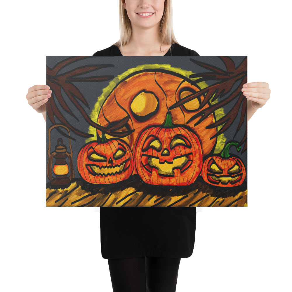 MoonLight Pumpkins Canvas