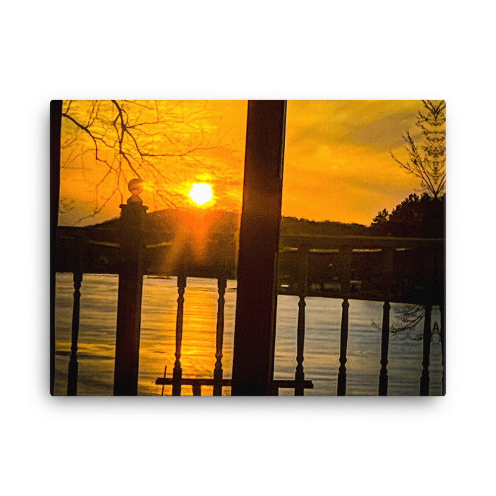 Icey Sunset Canvas Print