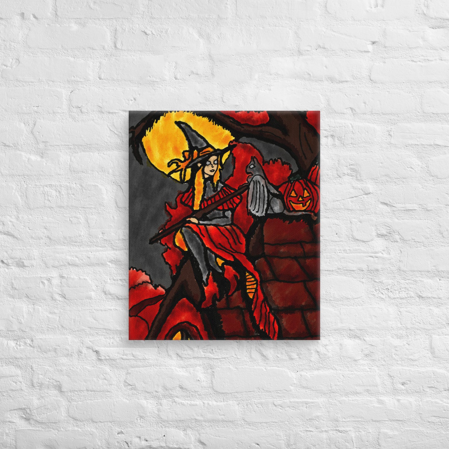 Moonlit Witch's Watch Canvas