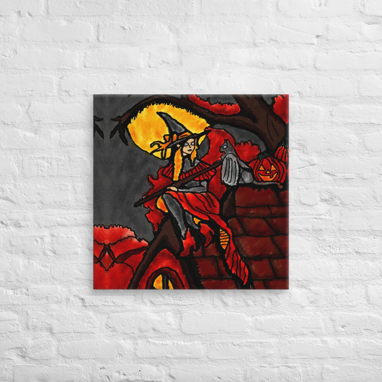 Moonlit Witch's Watch Canvas