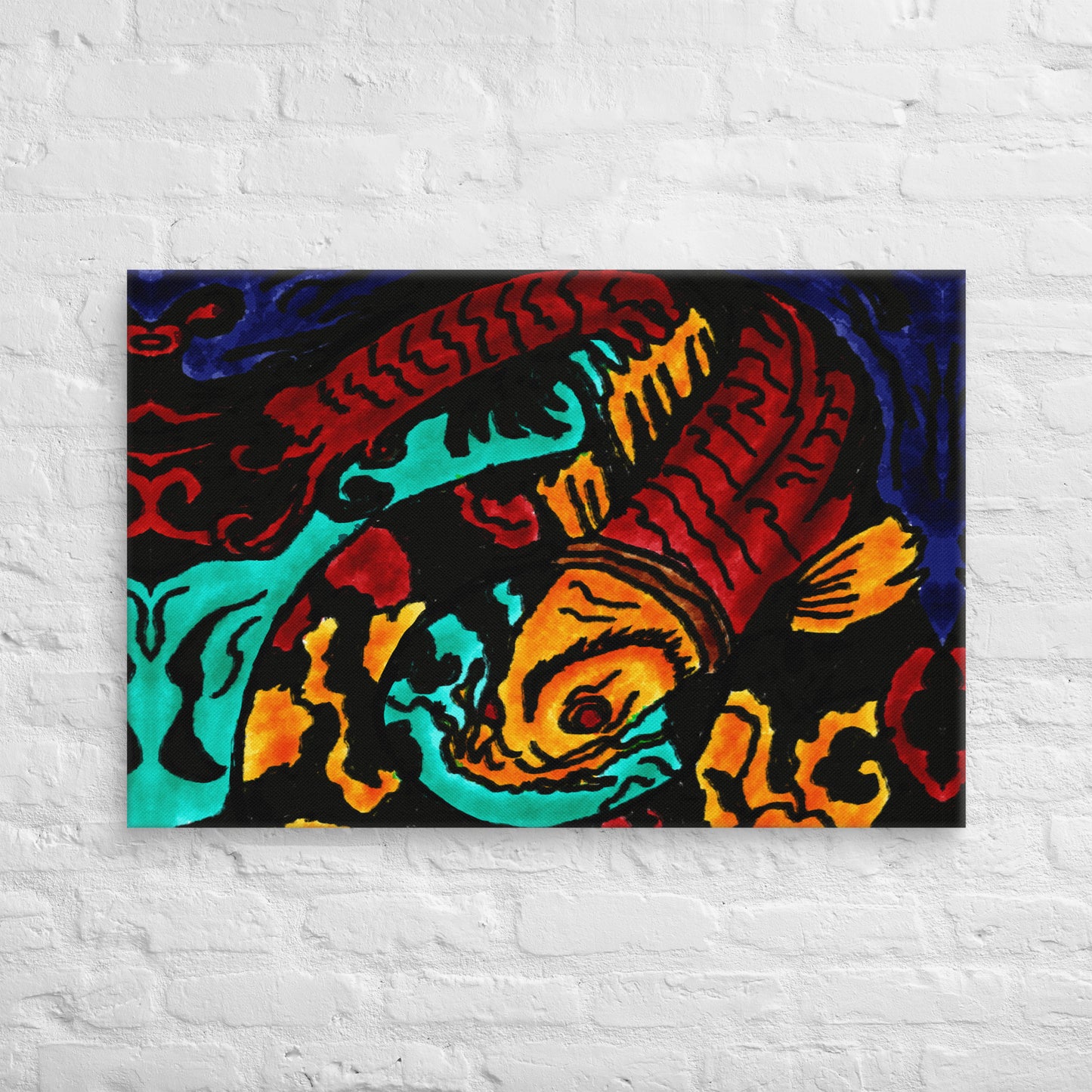 Koi Spiral Canvas