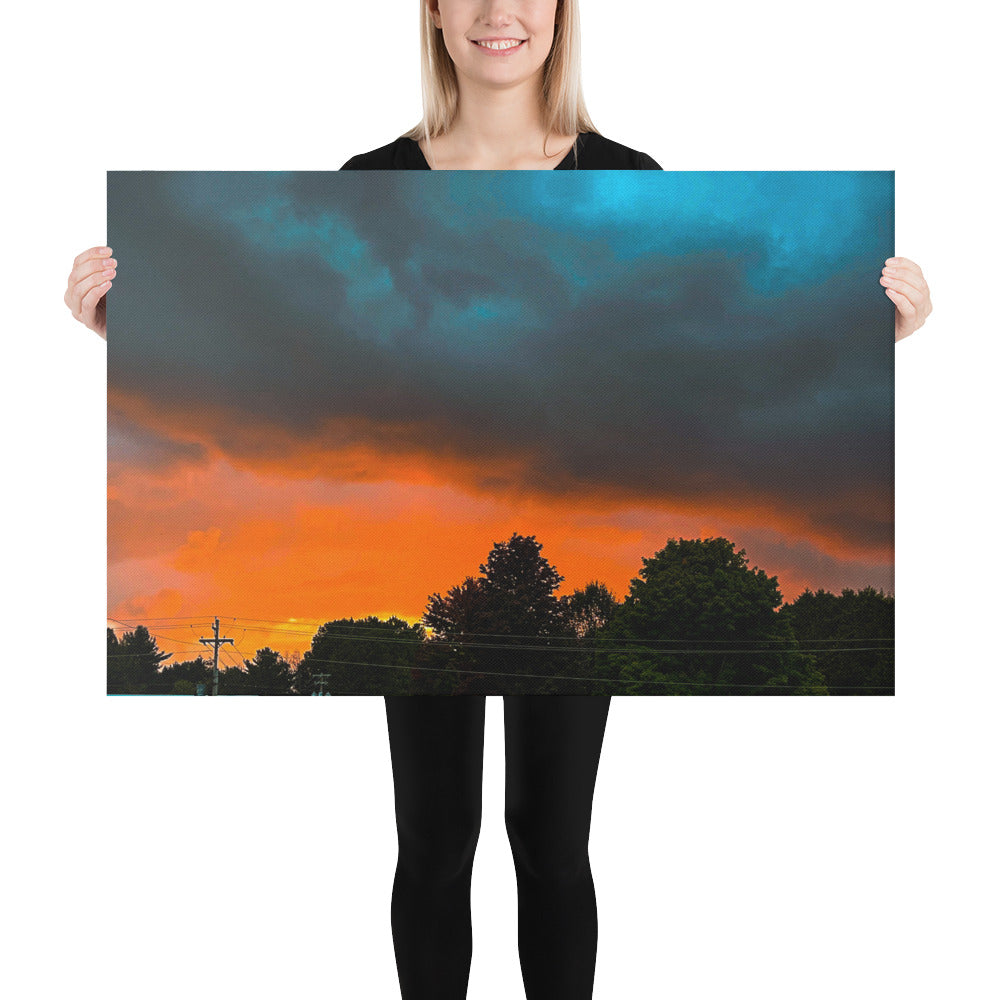 Blue Sky Sunset Canvas