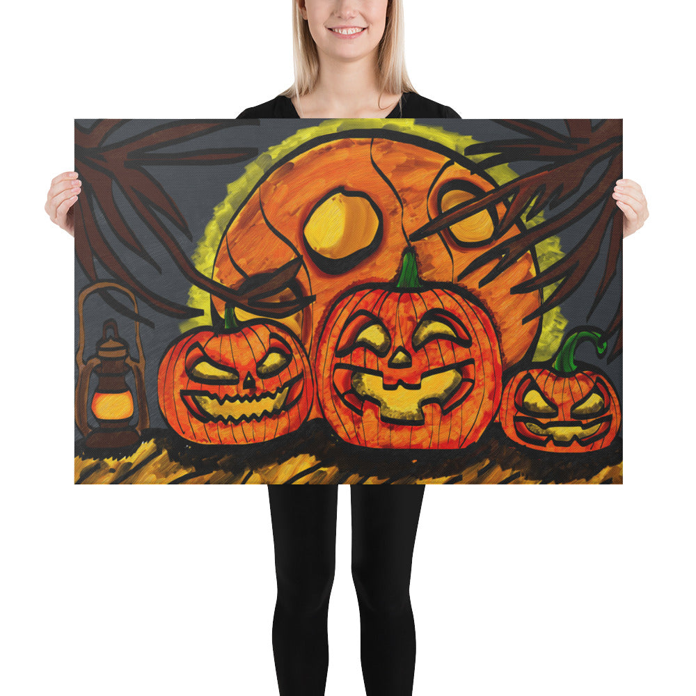 MoonLight Pumpkins Canvas