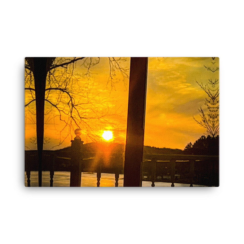 Icey Sunset Canvas Print