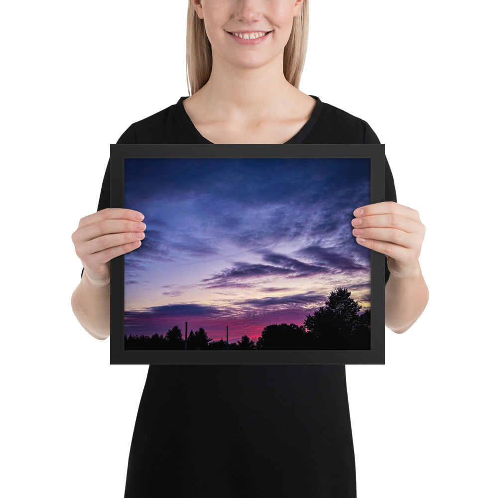 Purple Skylight Framed poster