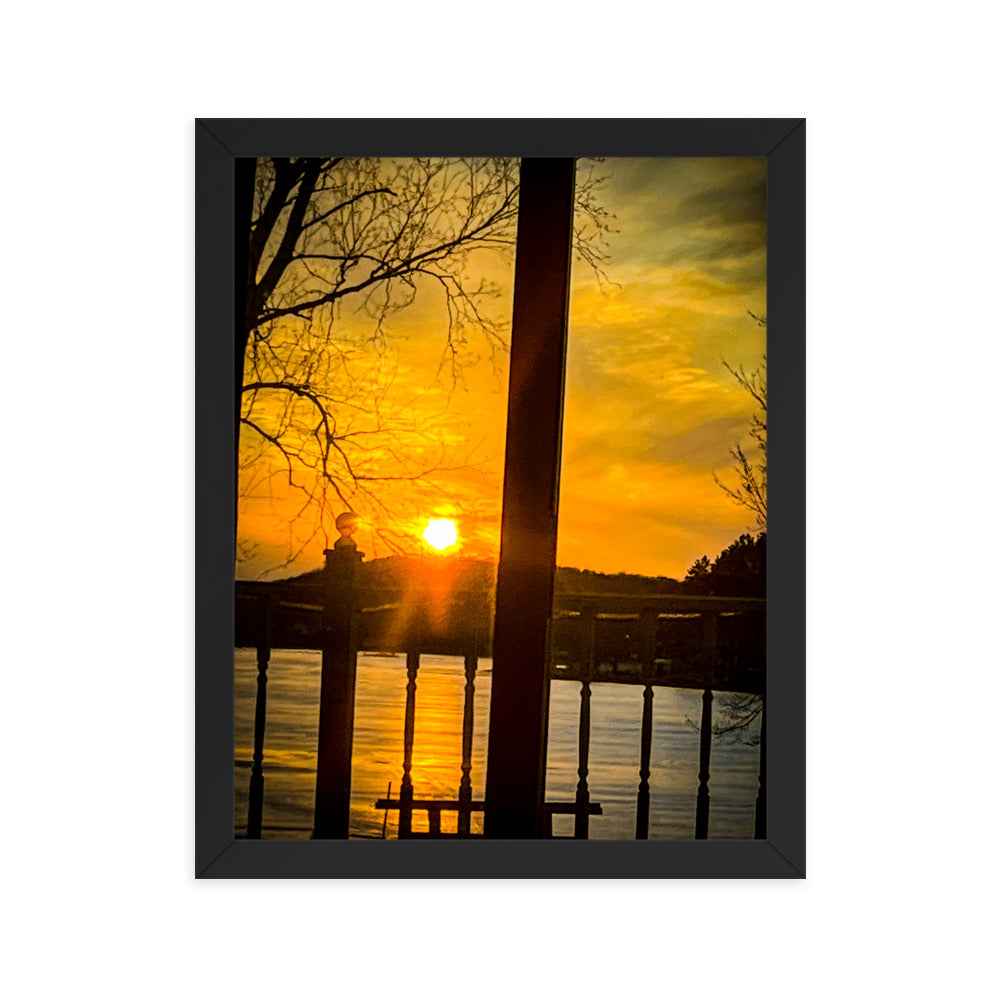 Icey Sunset Framed poster