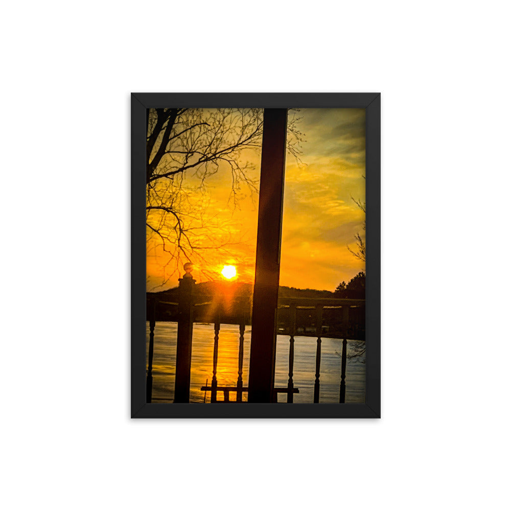 Icey Sunset Framed poster