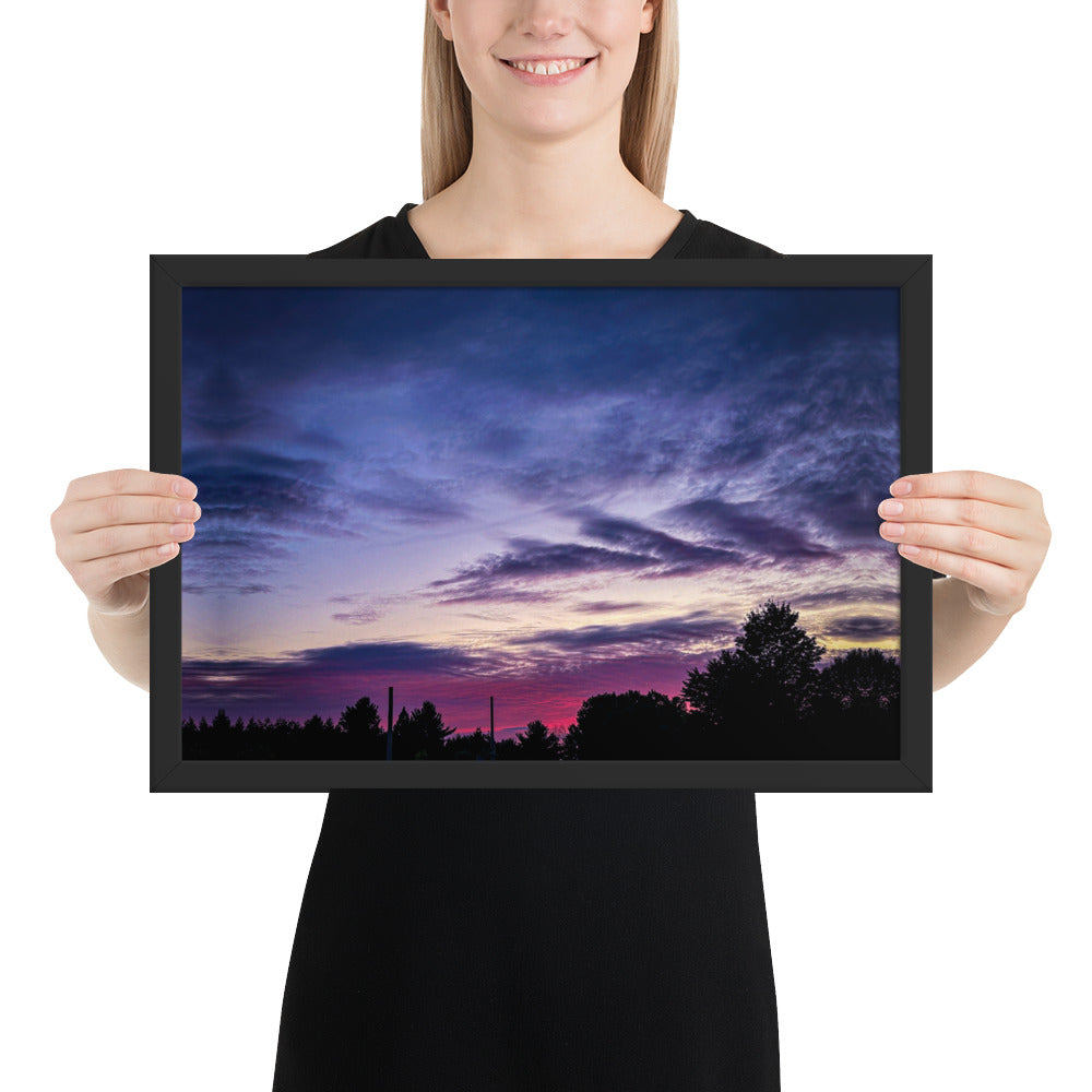 Purple Skylight Framed poster