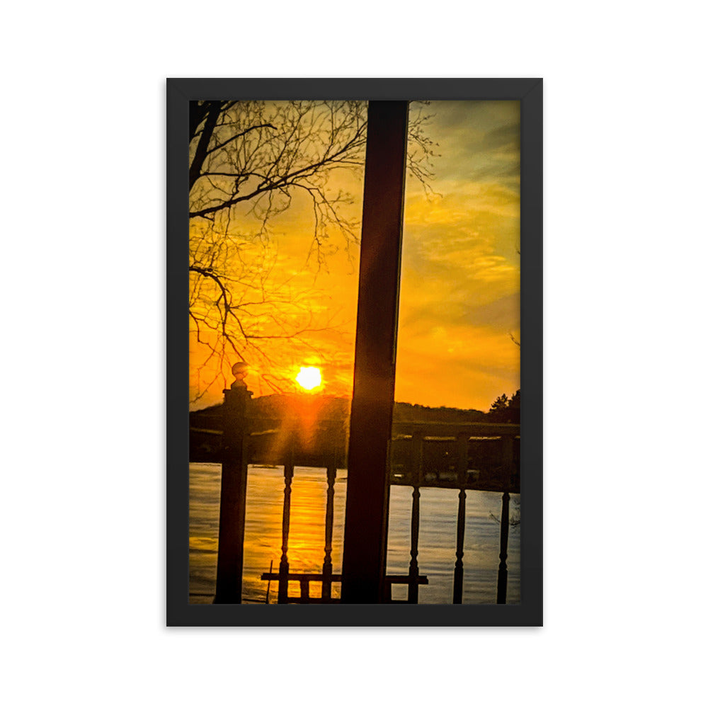 Icey Sunset Framed poster