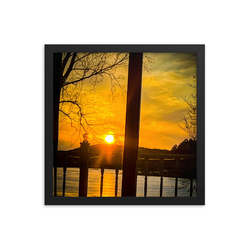 Icey Sunset Framed poster