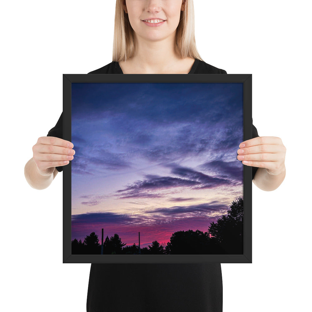 Purple Skylight Framed poster