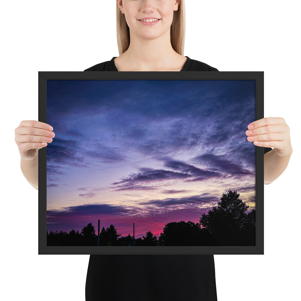 Purple Skylight Framed poster