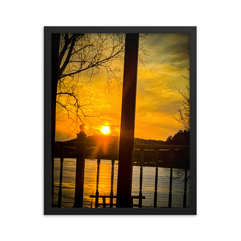 Icey Sunset Framed poster