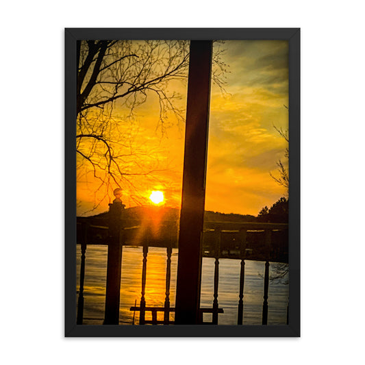 Icey Sunset Framed poster