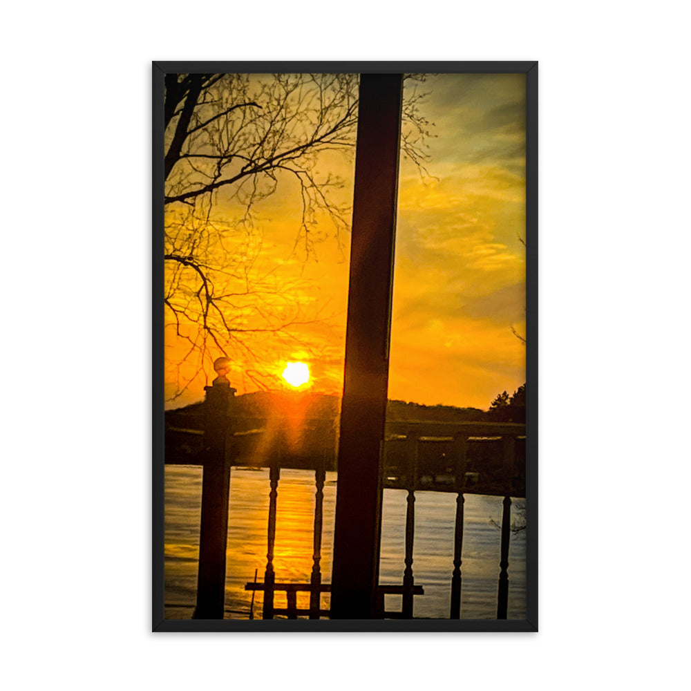 Icey Sunset Framed poster