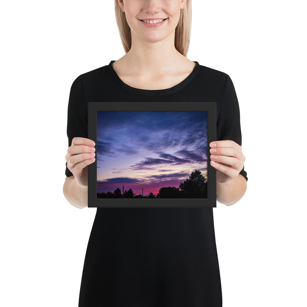 Purple Skylight Framed poster