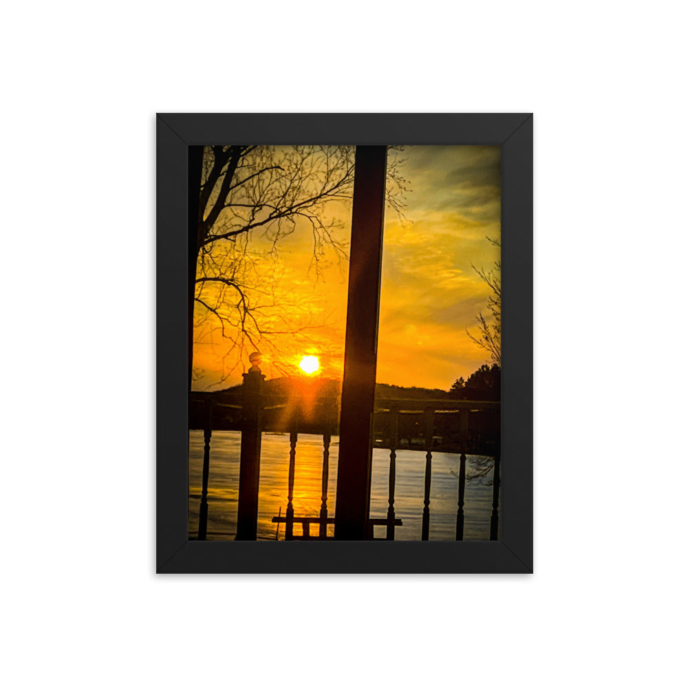 Icey Sunset Framed poster