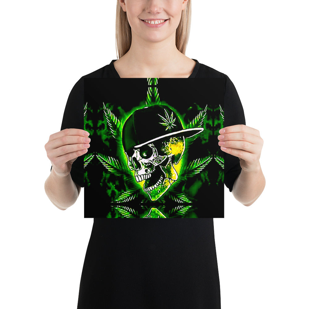 Skull Weed Poster