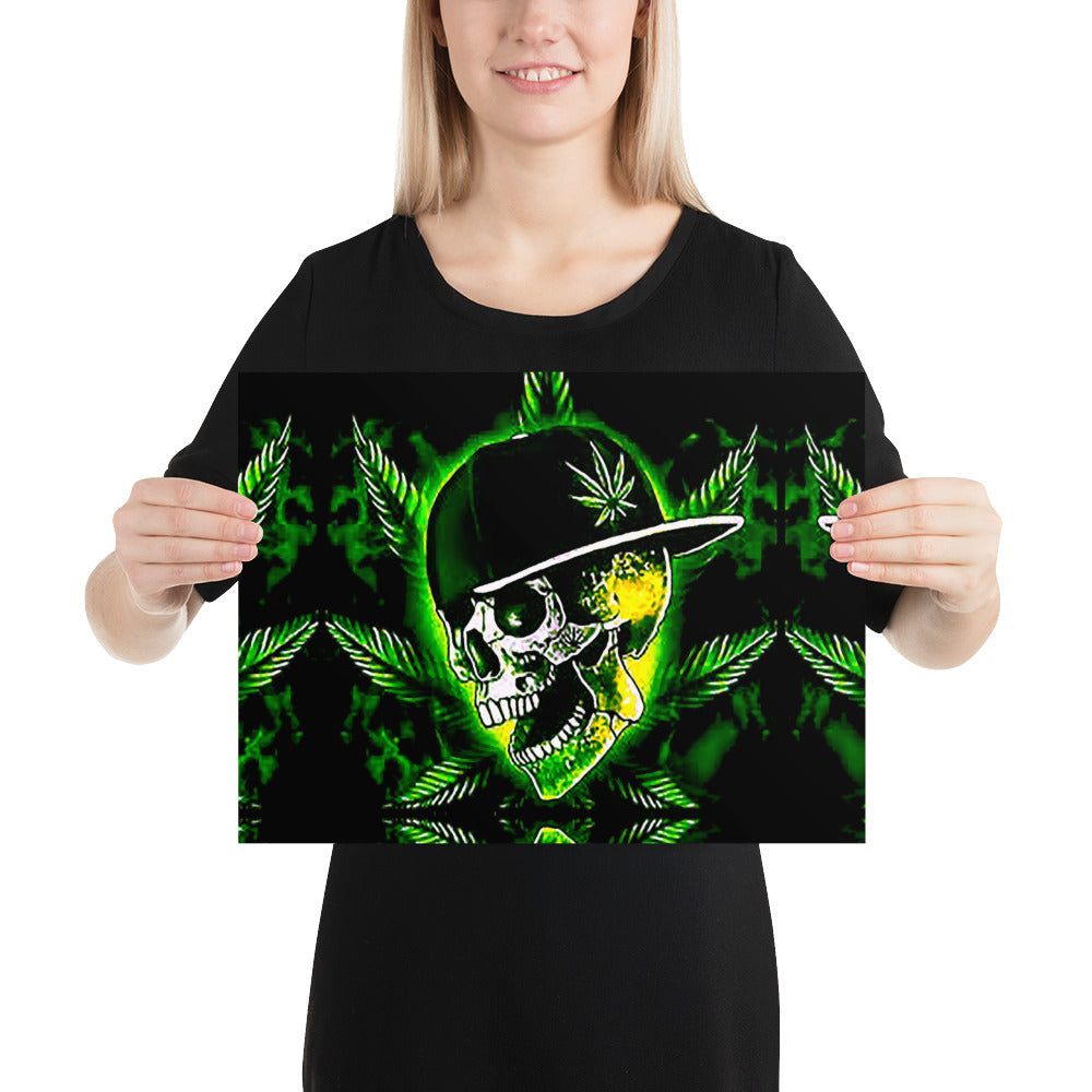 Skull Weed Poster